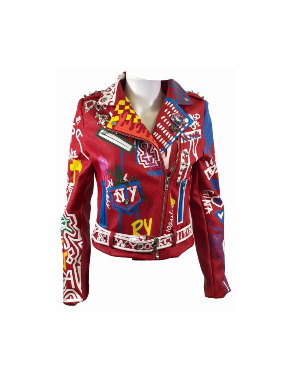 perfecto jacket Printed Red Size S Women